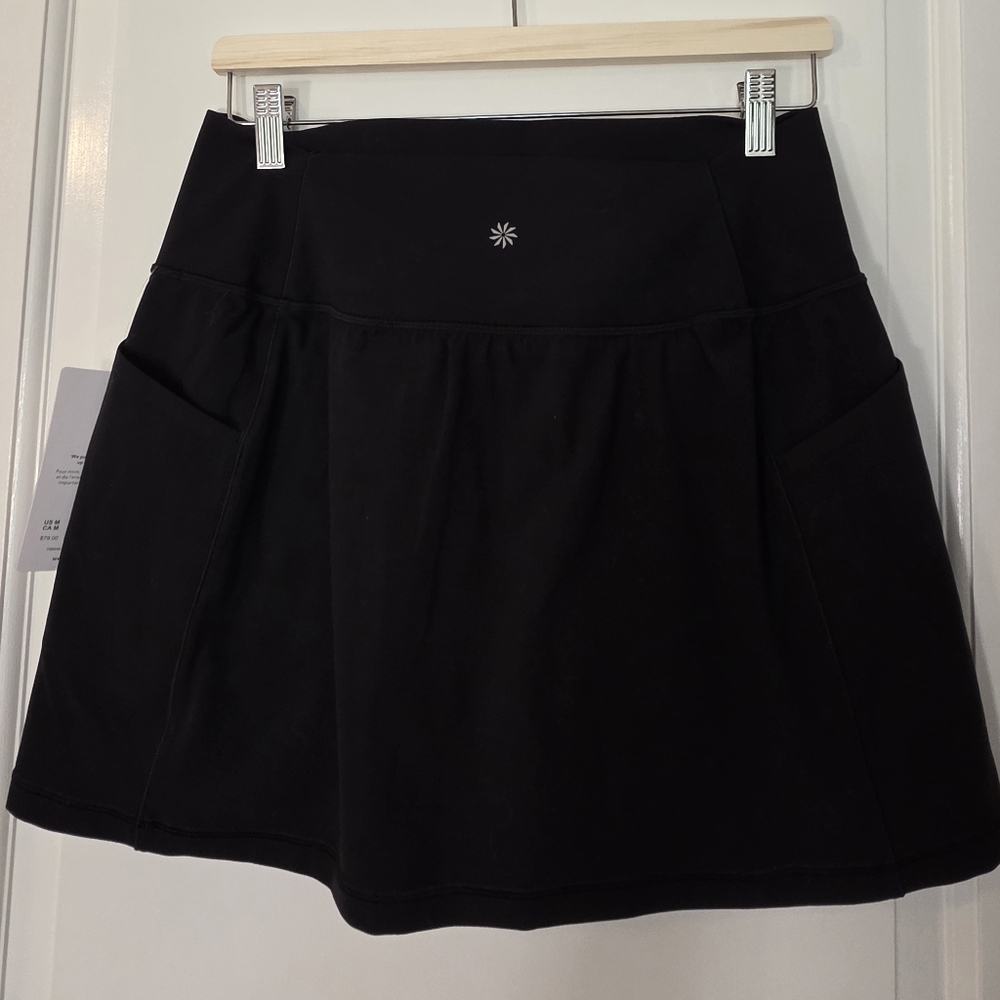 Athleta Black Salutation Stash High Rise 14.5" Skort - Picture 2 of 6